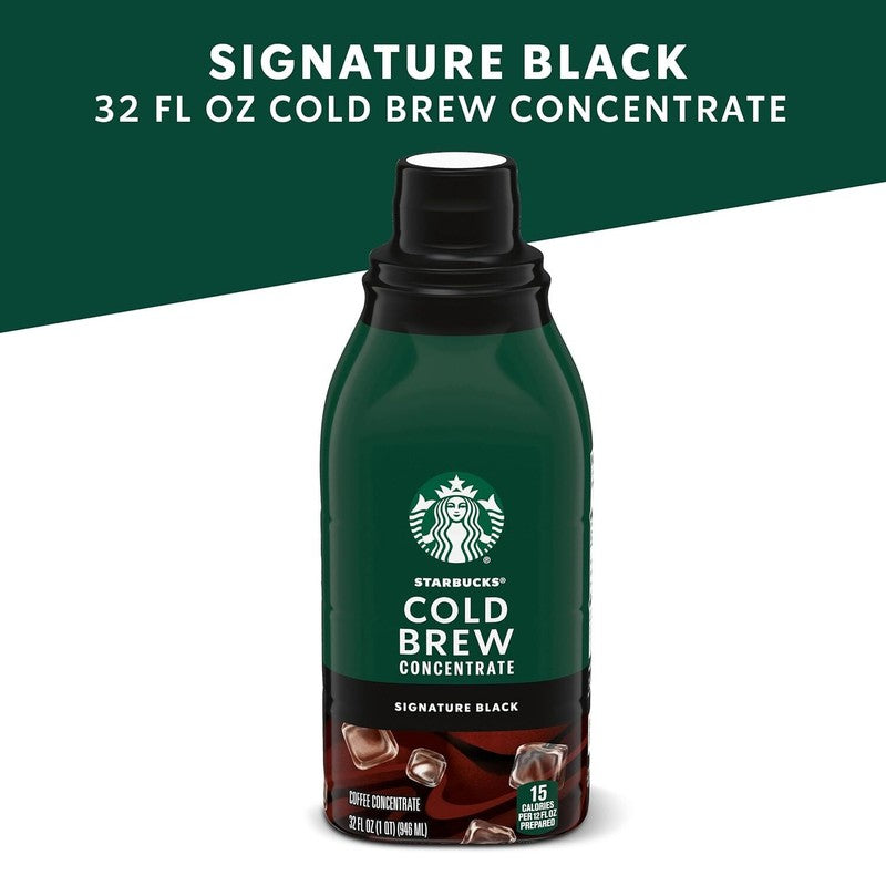 Cold Brew Coffee Concentrate, Signature Black, 100% Arabica, Multi-Serve Bottle
