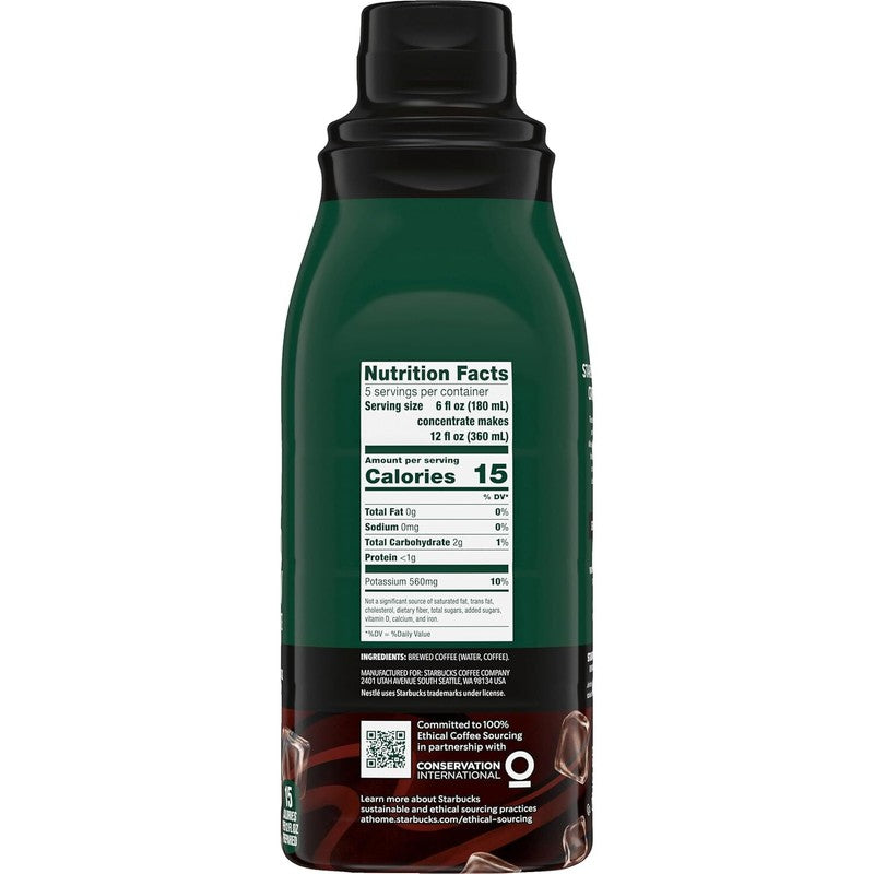 Cold Brew Coffee Concentrate, Signature Black, 100% Arabica, Multi-Serve Bottle
