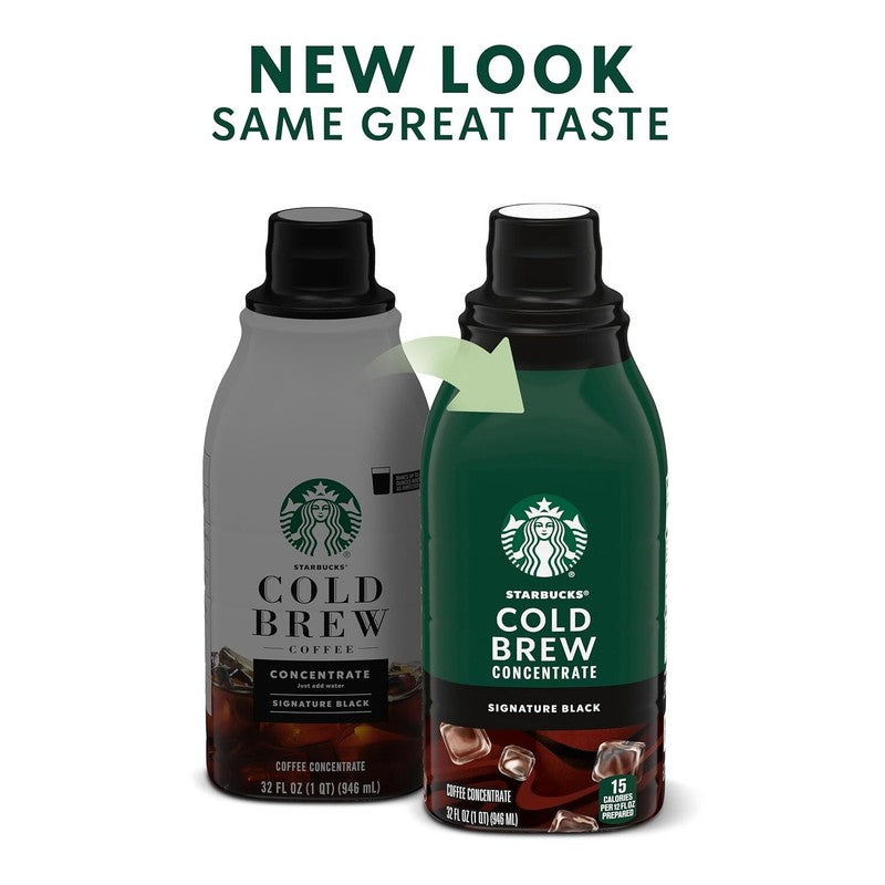 Cold Brew Coffee Concentrate, Signature Black, 100% Arabica, Multi-Serve Bottle