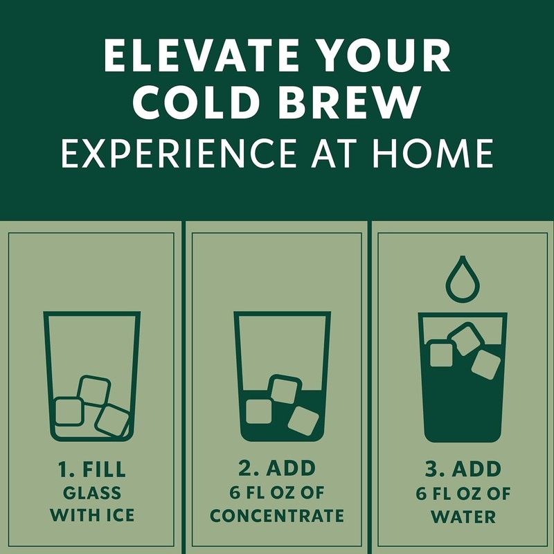 Cold Brew Coffee Concentrate, Signature Black, 100% Arabica, Multi-Serve Bottle