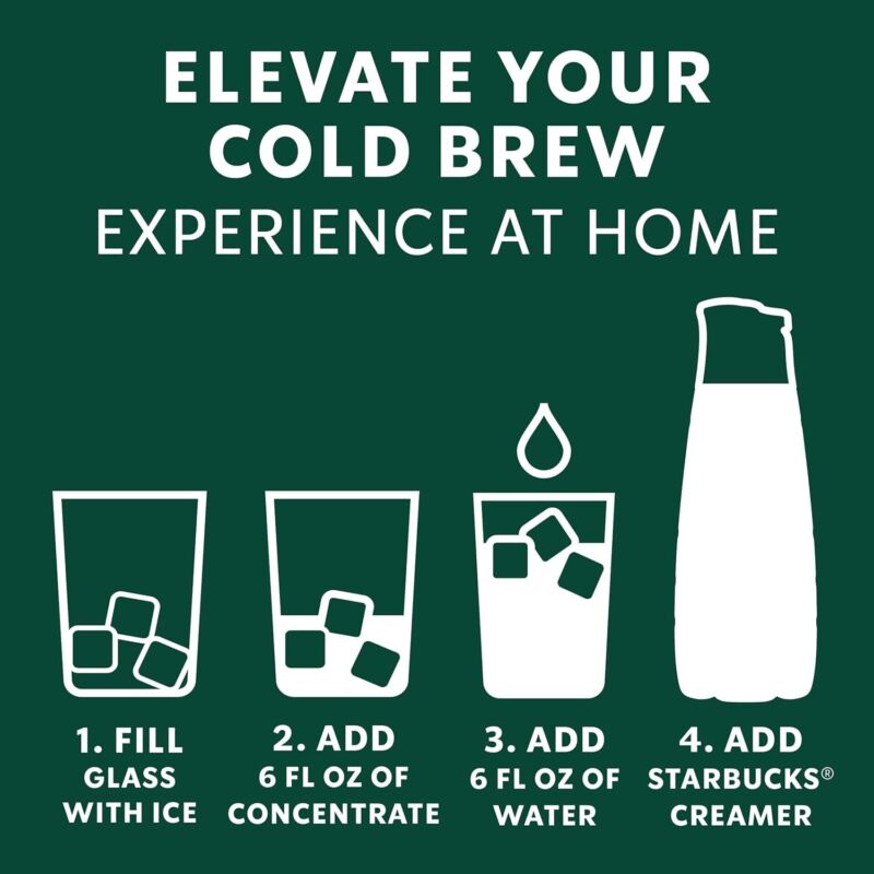 Cold Brew Coffee Concentrate, Signature Black, 100% Arabica, Multi-Serve Bottle