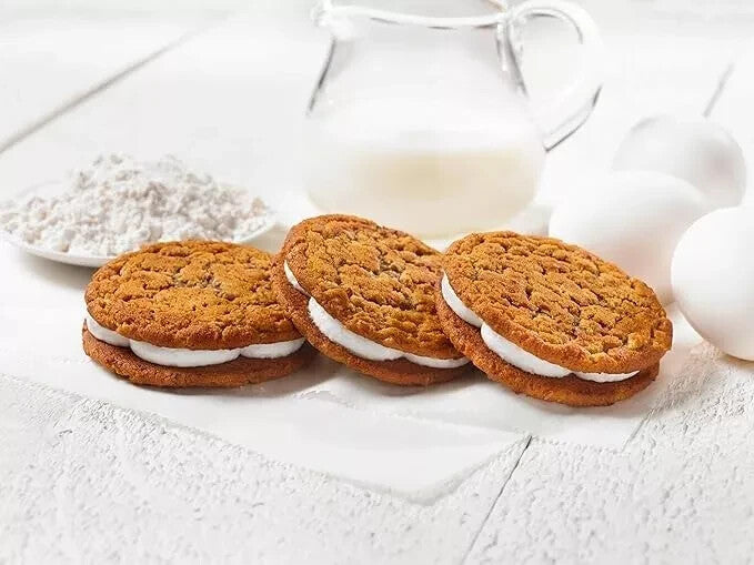 Little Debbie Oatmeal Crème Pies, 12 Individually Wrapped Sandwich, 16.2 oz Box