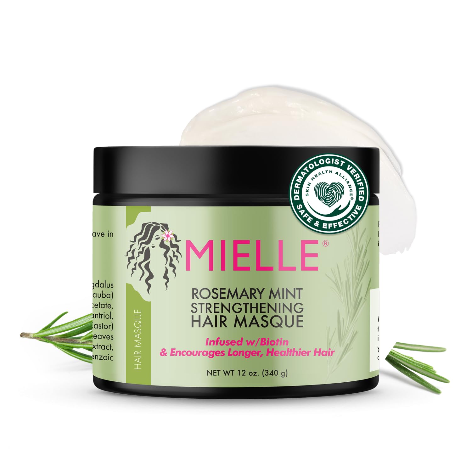 Mielle Scalp & Hair Strengthening Oil Rosemary Mint 2X Biotin Jojoba Oil 2 Fl Oz