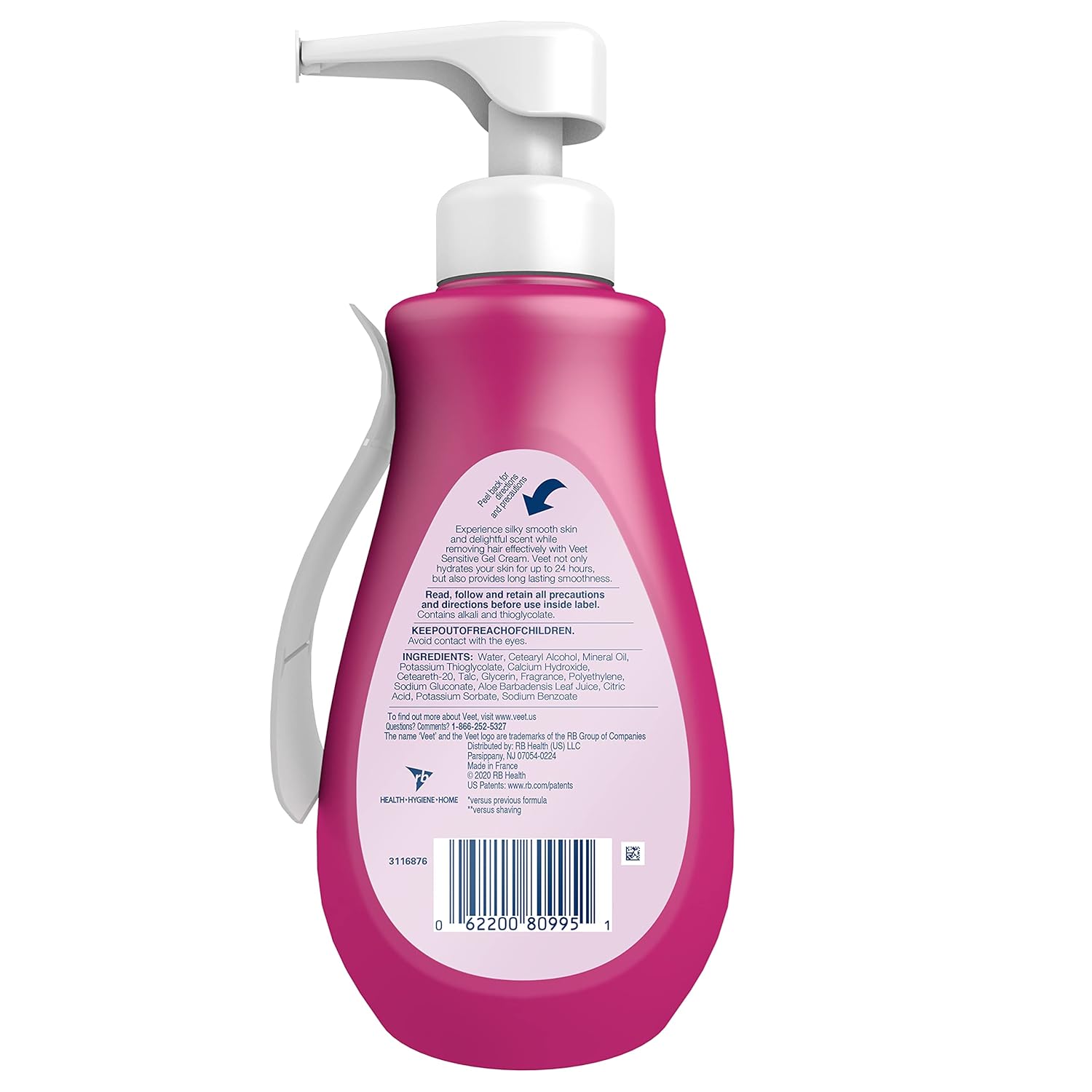 Hair Remover, Veet Gel Hair Removal Cream Sensitive, 13.5 Ounce, Sensitive formu