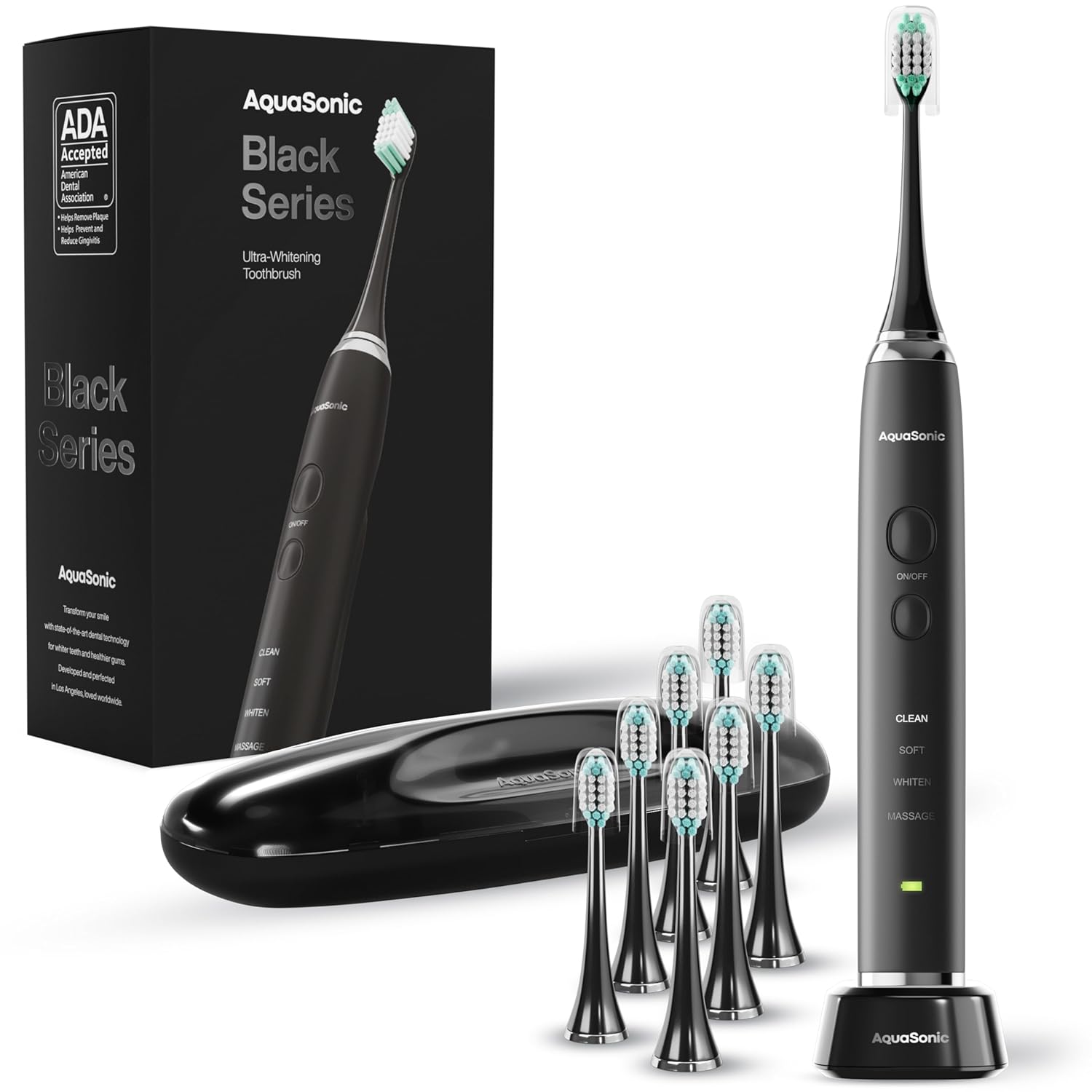 AquaSonic Black Series Ultra Whitening Electric Toothbrush for sale online | global hub