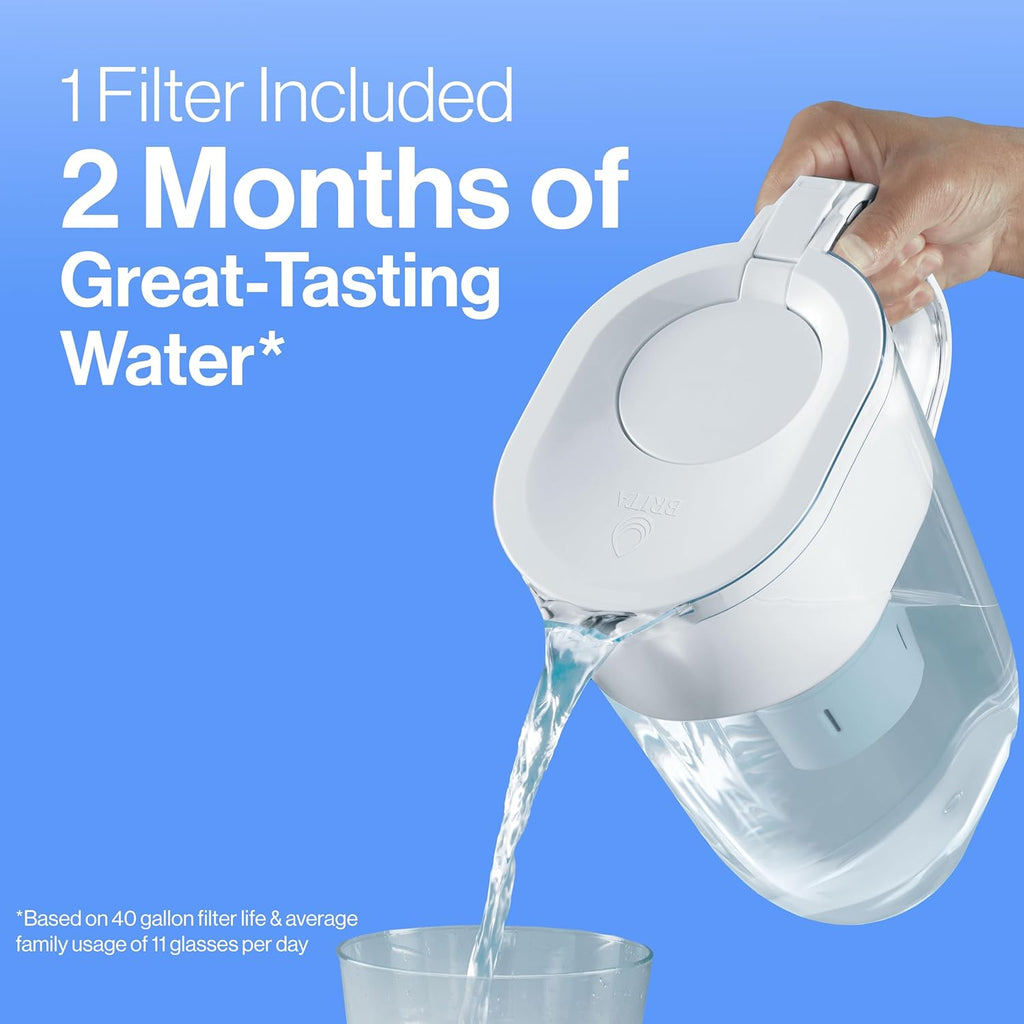 Brita Water Filter Pitcher Tap & Drinking Water with 1 Standard Filter 6-Cup