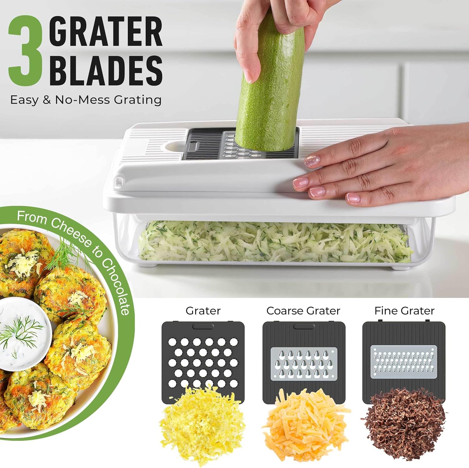 Fullstar VEGETABLE CHOPPER 蔬菜切碎机和螺旋 - 食品切碎机 带容器,水果 S