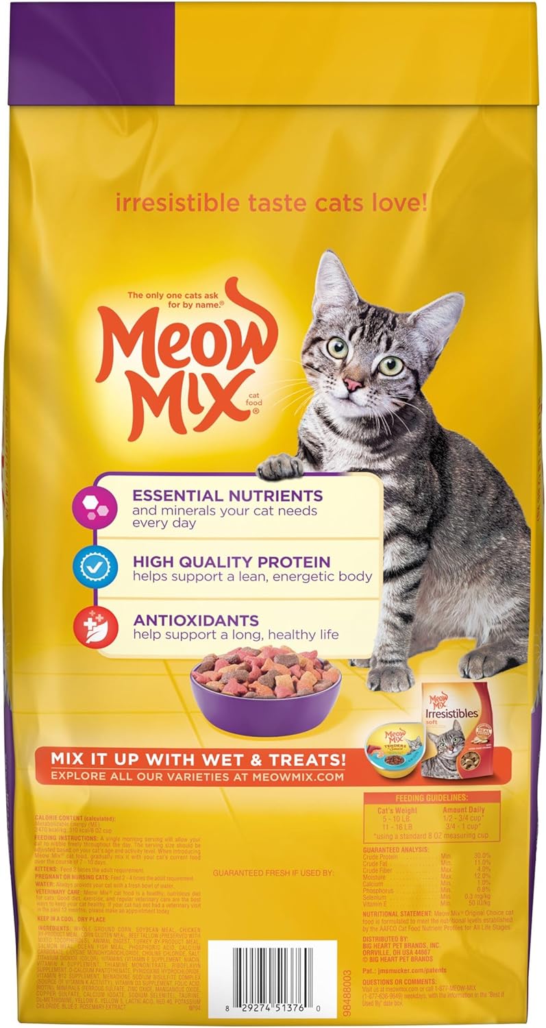 Meow Mix Original Choice Dry Cat Food, 30 Pounds Bag