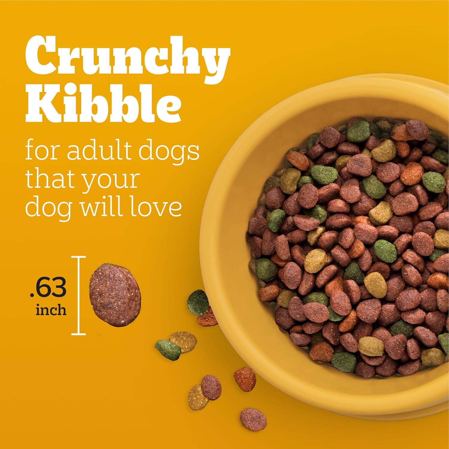 Comida seca completa para perros adultos Purina Dog Chow, carne real alta en proteínas, 44 libras