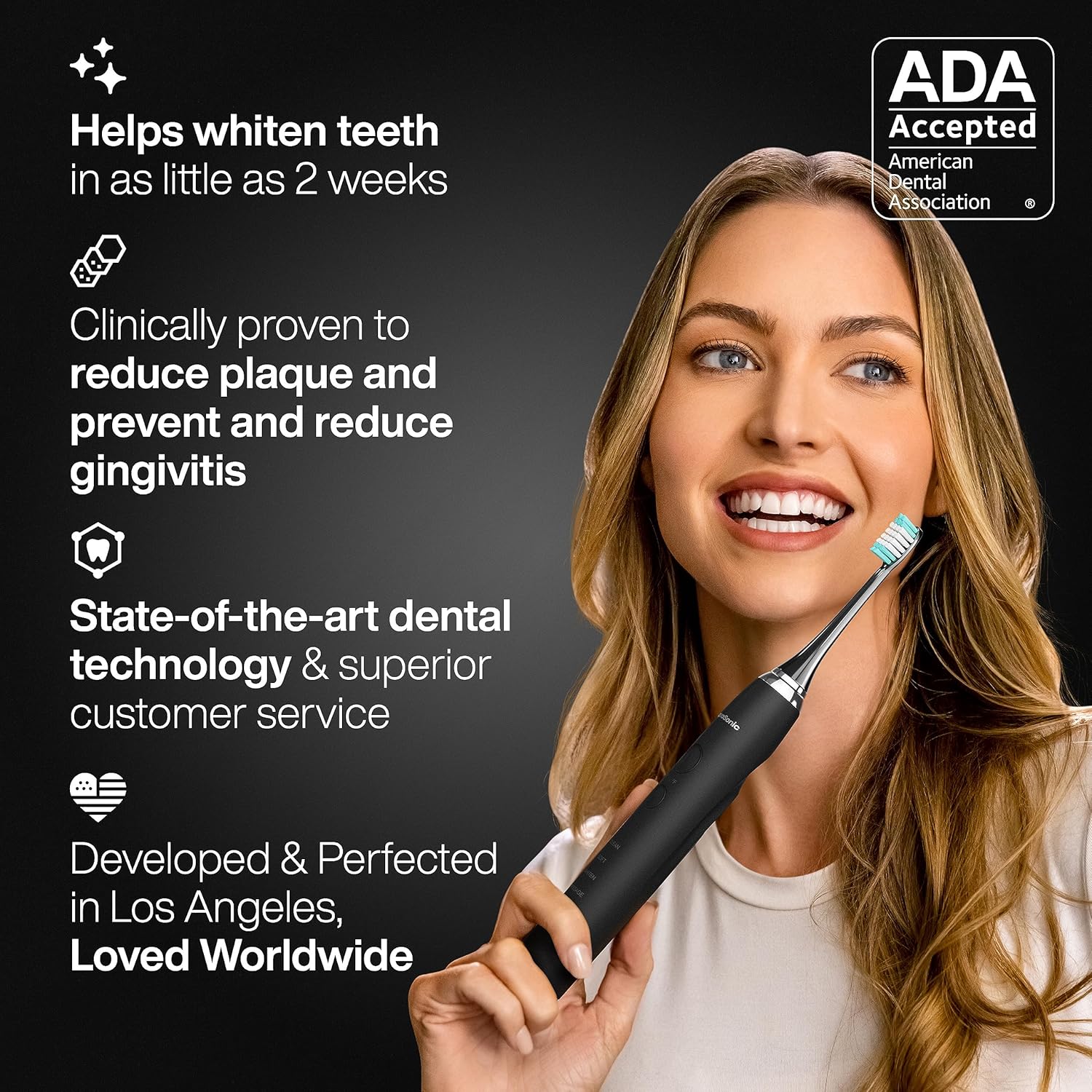 AquaSonic Black Series Ultra Whitening Electric Toothbrush for sale online | global hub